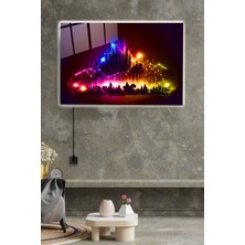 Hinora LED Aydınlatmalı Colored Lights Cam Tablo, Dekoratif Cam Tablo