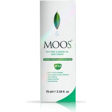 Moos Çay Ağacı & Argan Özlü Parabensiz Silikon Içermeyen Cilt Kremi 75 ML.