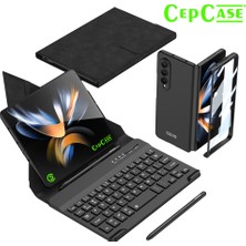 Cep Case Samsung Galaxy Z Fold 2 Kılıf Standlı Bluetooth Klavyeli Foldable Magnet Stand Keyboard Set Kılıf