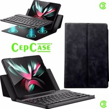 Cep Case Samsung Galaxy Z Fold 2 Kılıf Standlı Bluetooth Klavyeli Foldable Magnet Stand Keyboard Set Kılıf