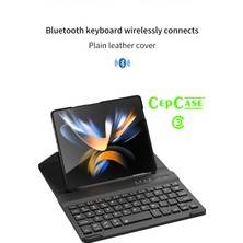 Cep Case Samsung Galaxy Z Fold 2 Kılıf Standlı Bluetooth Klavyeli Foldable Magnet Stand Keyboard Set Kılıf