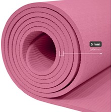 Rebuwo Tpe Hizalama Tasarımlı Kaydırmaz Yoga Mat Pilates Minderi 5mm 183 x 61 cm