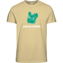 Jack & Jones Köpek Baskılı Erkek Tişört 12238121