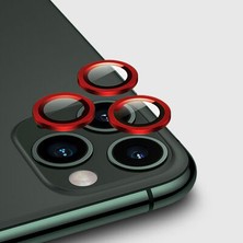 Cep Case Apple iPhone 11 Pro Kamera Lens Koruyucu Halka Model Kırmızı Renk