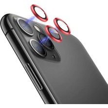 Cep Case Apple iPhone 11 Pro Kamera Lens Koruyucu Halka Model Kırmızı Renk