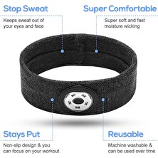 Jiangmeng Yoga Updo Bluetooth Kulaklık Kafa Bandı Gece Koşu Aydınlatma Uyarısı 3 Konumlu Ayarlanabilir LED Işık Spor Kafa Bandı (Yurt Dışından)