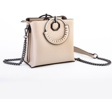 Nas Bag Kadın Çapraz Çanta Zincirli Şık Çanta Kum  Liza