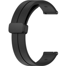 Nezih Case Huawei Watch Fit 2 Uyumlu Magnet Tokalı Ayarlı Silikon  + Siyah Bağlantı Aparatlı Kordon