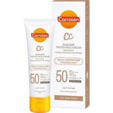 Carroten CC SPF50 Yüksek Koruyucu Renkli Yüz Güneş Kremi 50 ml