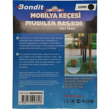 Dalyan Bondit Yuvarlak Mobilya Keçesi 20MM 60 Adet BND01099520