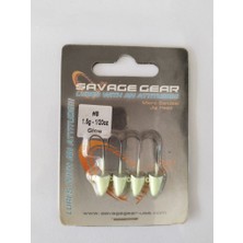 Savage Gear Lrf Micro Sandeel Jigghead 1,5g #8 4pcs Glow Suni Yem