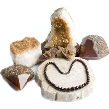 Maranki Sıralı Garnet Bayan Kolye  (B34)