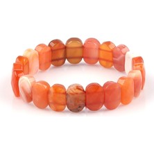 Maranki Karnelyon Akik Bileklik Kare