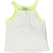 Panço Kız Çocuk Neon Yaka Detaylı Atlet