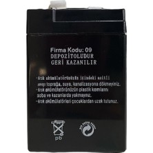 Ncpline Radyolu Fenerli Işildak Aküsü 6 Volt 4 Amper Uzun Ömürlü