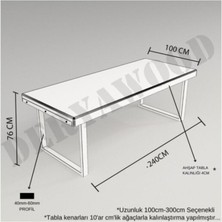 Deryawood Masif Ahşap Ribes Toplantı Masası 100*220*76 cm