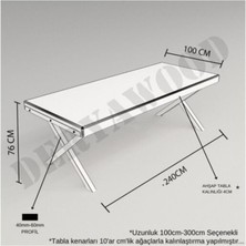 Deryawood Masif Ahşap Sirius Toplantı Masası 110*240*76 cm