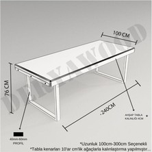 Deryawood Masif Ahşap Ribes Toplantı Masası 100*300*76 cm