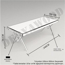 Deryawood Masif Ahşap Cissus Toplantı Masası 110*240*76 cm