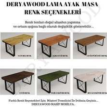 Deryawood Masif Ahşap Lotus Toplantı Masası Gri Ayak 100*300*76 cm