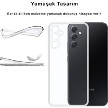 CepStok Samsung Galaxy A14 Kılıf Şeffaf Kamera Korumalı Tıpalı Yumuşak Silikon