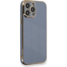 Plus iPhone 12 Pro Max ile Uyumlu Platin Krom Volet Kılıf