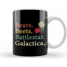 Baskı Dükkanı Bears Beets Battlestar Galactica The Office Jim Halpert Kupa Bardak Porselen