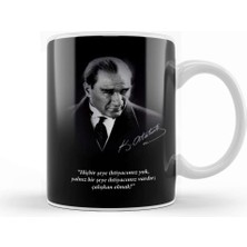Baskı Dükkanı Mustafa Kemal Atatürk Söz Kupa Bardak Porselen