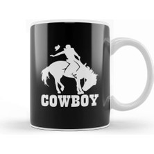 Baskı Dükkanı Cowboy Kupa Bardak Porselen