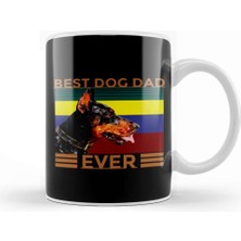 Baskı Dükkanı Best Dog Dad Ever Köpek 05 Kupa Bardak Porselen