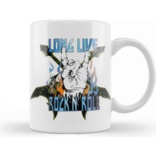 Baskı Dükkanı Long Live Rock N' Roll 05 Kupa Bardak Porselen