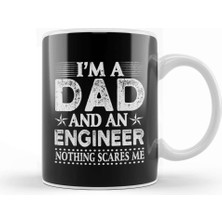 Baskı Dükkanı Mens Dad And Engineer Funny Fathers Gift Ideas Kupa Bardak Porselen