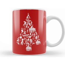 Baskı Dükkanı Guardians Of The Galaxy Christmas Tree Silhouette Kupa Bardak Porselen