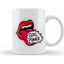 Baskı Dükkanı Girl Power Kupa Bardak Porselen