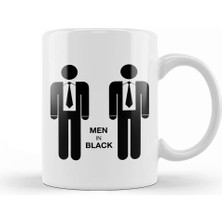 Baskı Dükkanı Men In Black Minimal Kupa Bardak Porselen
