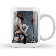 Baskı Dükkanı Dead Or Alive Cowgirl Kupa Bardak Porselen