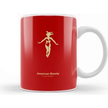 Baskı Dükkanı American Beauty Roses Movie Silhouette Kupa Bardak Porselen