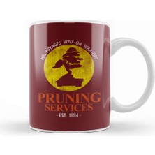 Baskı Dükkanı Karate Kid Mr Miyagi Pruning Services Kupa Bardak Porselen