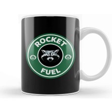 Baskı Dükkanı Guardians Of The Galaxy Rocket Fuel Starbucks Kupa Bardak Porselen