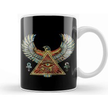 Baskı Dükkanı Eye Of Horus Wadjet Gemstone And Gold Kupa Bardak Porselen