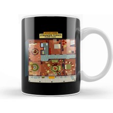 Baskı Dükkanı Stranger Things Joyces House Floor Plan Kupa Bardak Porselen