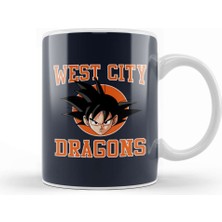 Baskı Dükkanı Dragon Ball Z West City Dragons Kupa Bardak Porselen