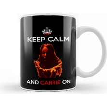 Baskı Dükkanı Keep Calm And Carrie On Kupa Bardak Porselen