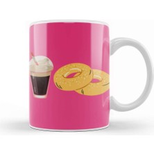 Baskı Dükkanı Funny Coffee Drinks Art Lover Gift Quote Vintage Retro Rainbow Style Kupa Bardak Porselen