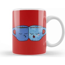 Baskı Dükkanı Funny Coffee Drinks Art Lover Gift Quote Vintage Retro Rainbow Style Kupa Bardak Porselen