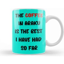 Baskı Dükkanı Funny Coffee Drinks Art Lover Gift Quote Vintage Retro Rainbow Style Kupa Bardak Porselen