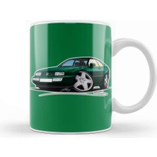 Baskı Dükkanı Vw Corrado Green Kupa Bardak Porselen