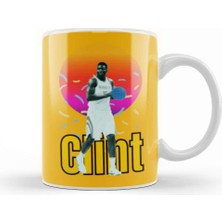 Baskı Dükkanı Clint Capela Vintage Art Legend Basketball Gift Kupa Bardak Porselen