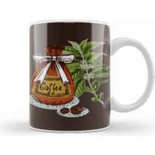 Baskı Dükkanı Funny Coffee Drinks Art Lover Gift Quote Vintage Retro Rainbow Style Kupa Bardak Porselen