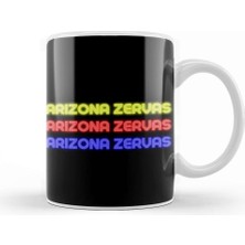Baskı Dükkanı Arizona Vintage Retro Rainbow Style Kupa Bardak Porselen